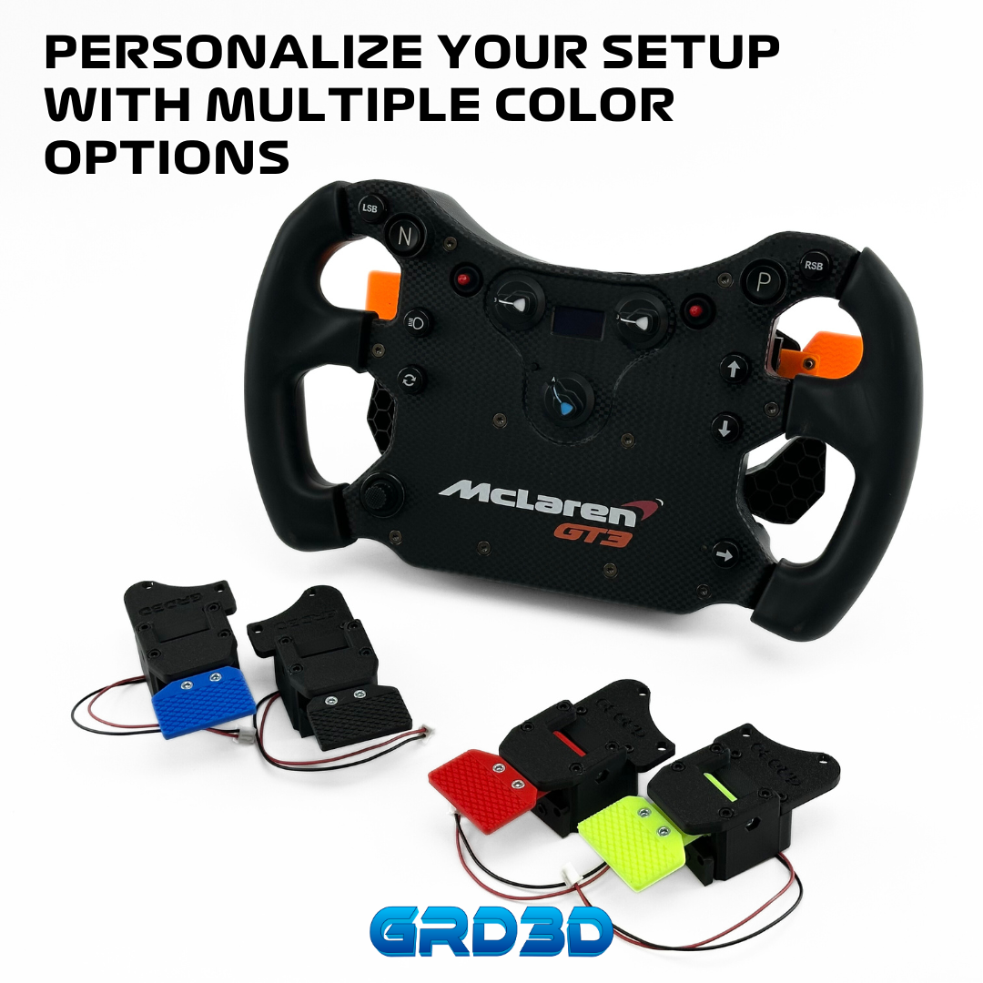 Magnetic Paddle Shifters for Fanatec McLaren GT3 (V1 & V2) – QR1/QR2/QR2 Lite Compatible