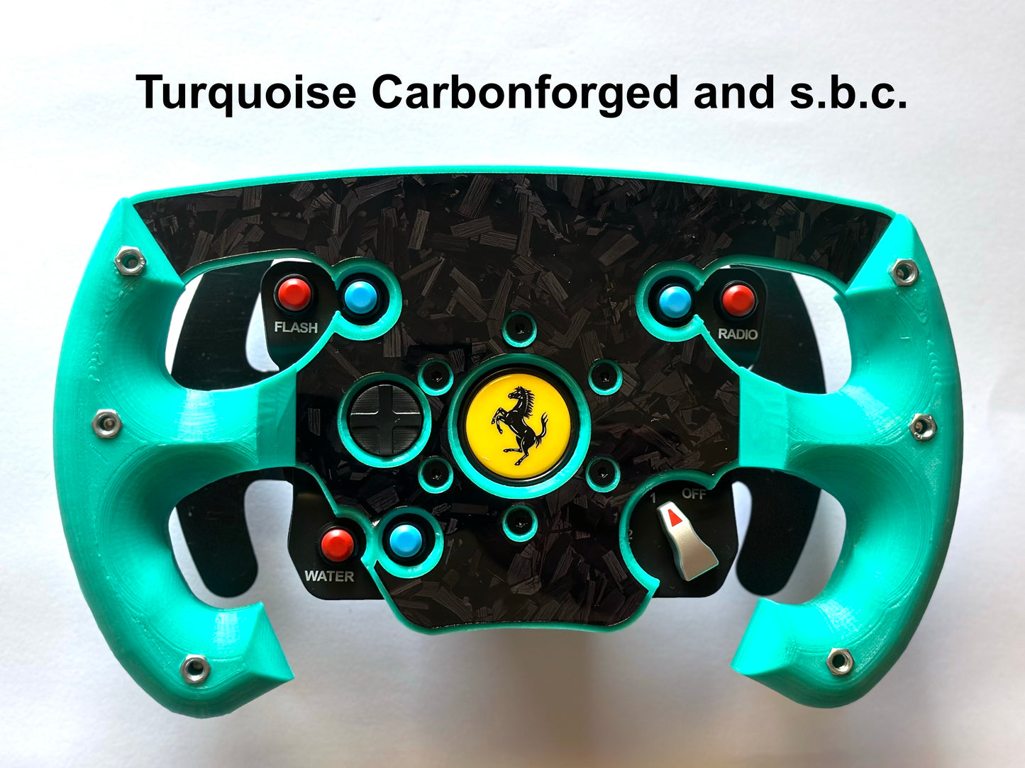 Mod roue ouverte F1 version turquoise pour Thrustmaster GTE