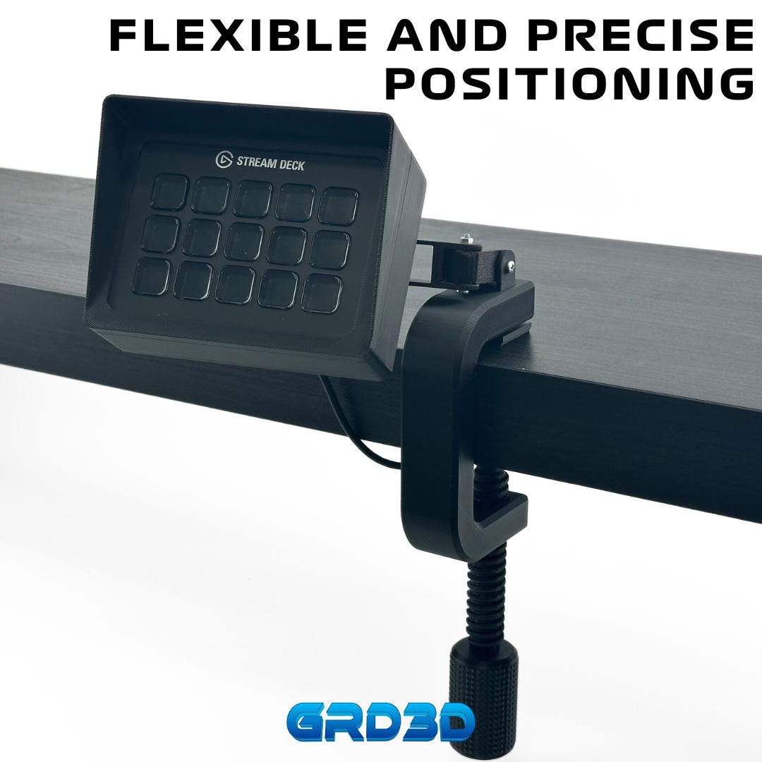 Stream Deck MK2 Triple-Axis Desk Mount with Sunshade – V2