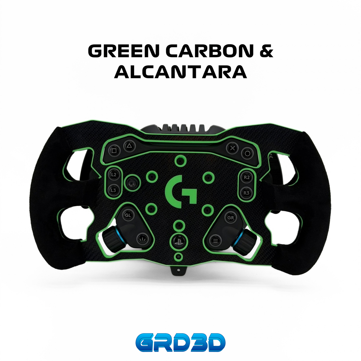 F1 Open Wheel Mod for Logitech RS50 Green Edition