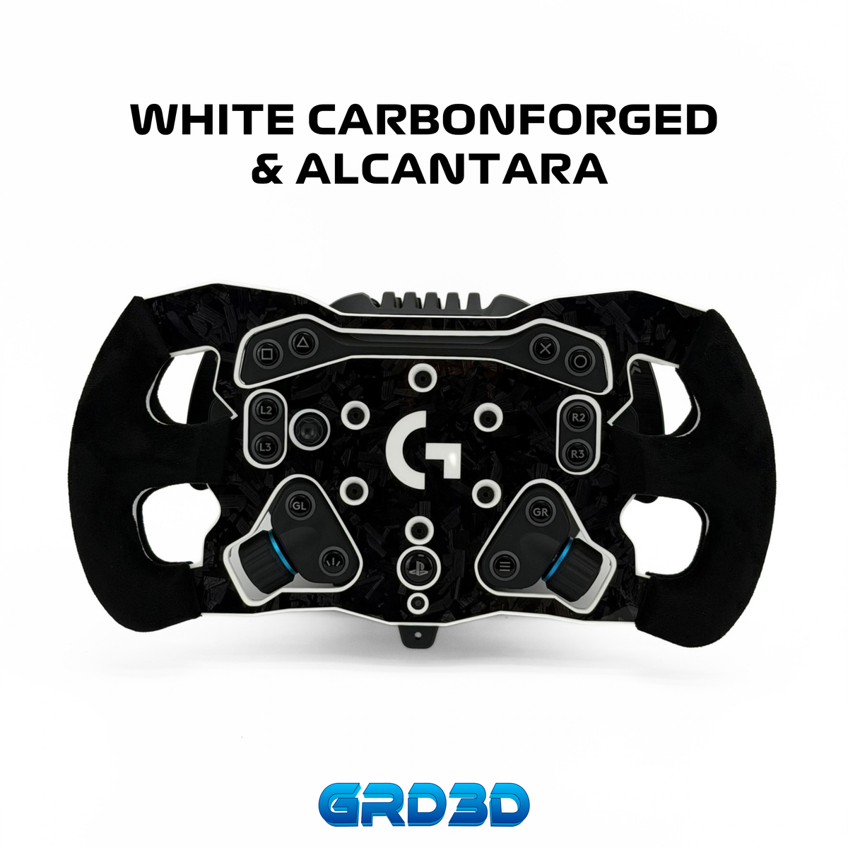 F1 Open Wheel Mod for Logitech RS50 White Edition