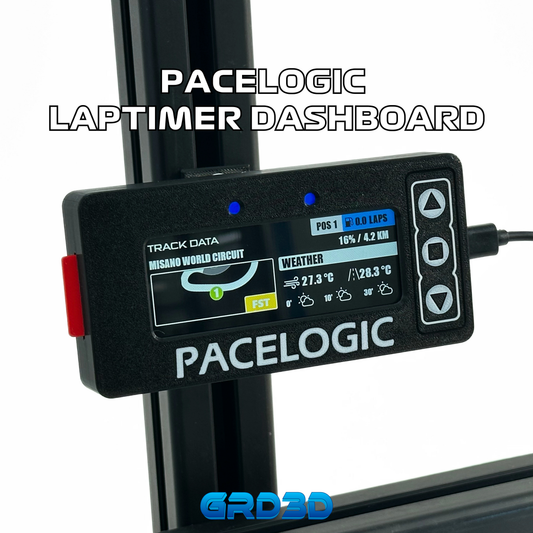 GRD3D Pacelogic Lap Timer – 4” Touch Screen Display Black Version