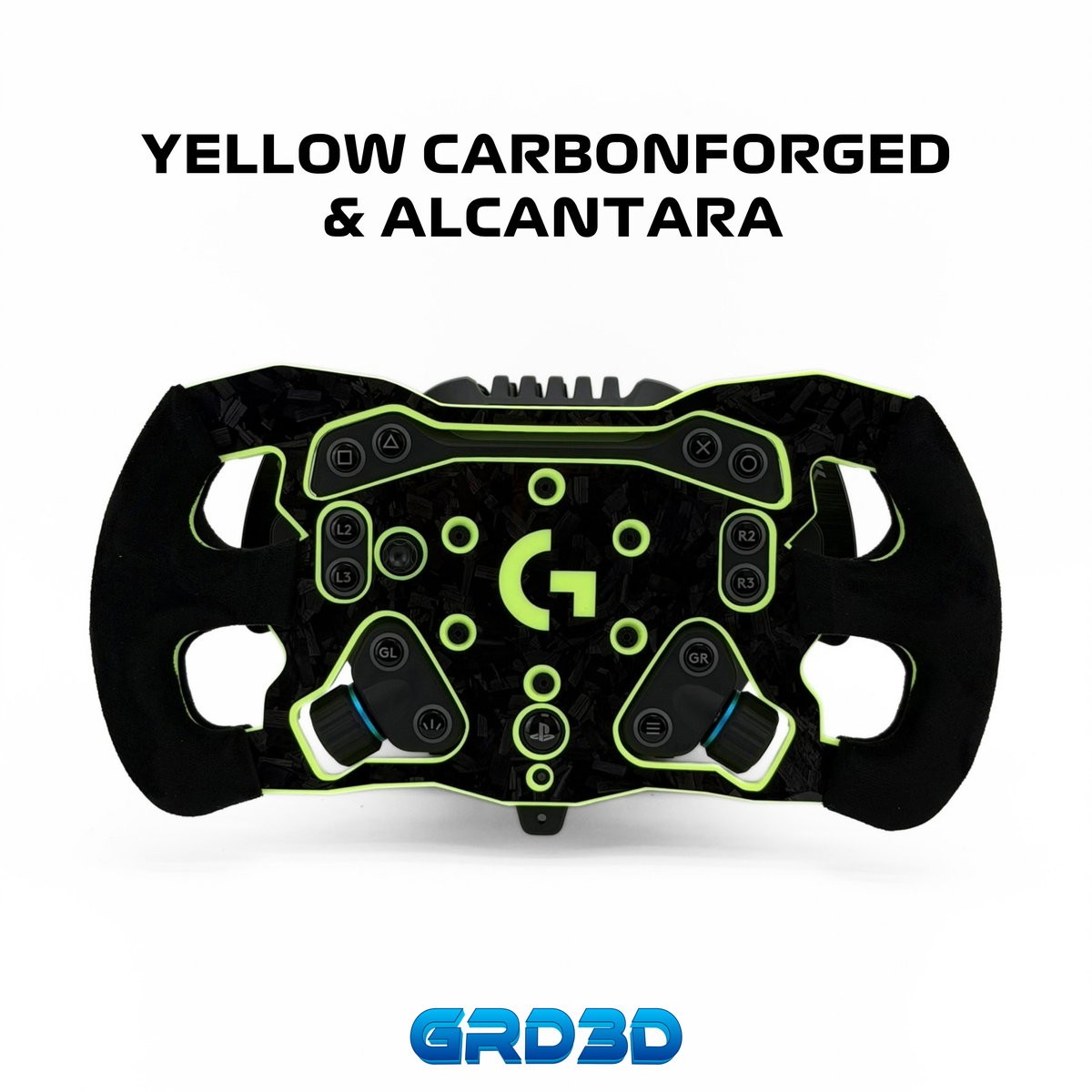 F1 Open Wheel Mod for Logitech RS50 Yellow Edition