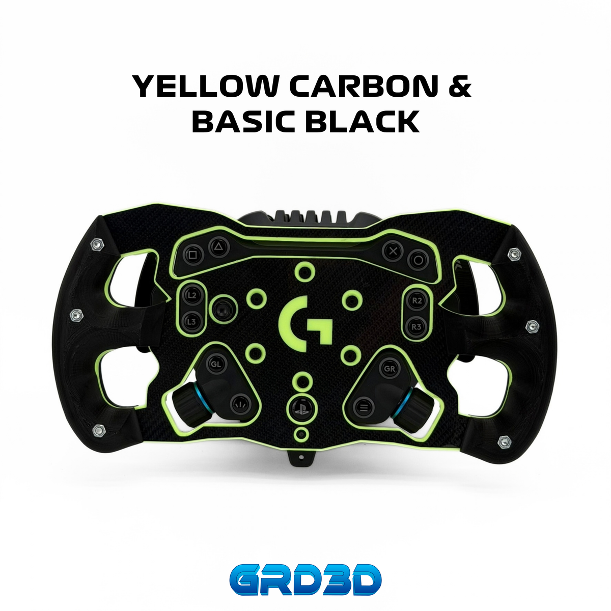 F1 Open Wheel Mod for Logitech RS50 Yellow Edition