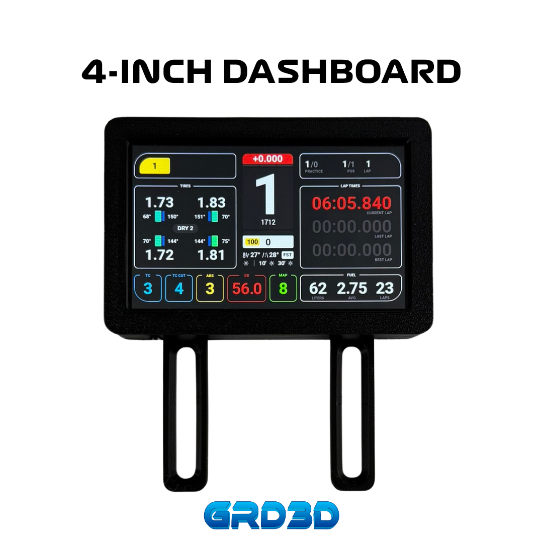 GRD3D 4-Inch Touchscreen Sim Racing Dashboard – SimHub Compatible