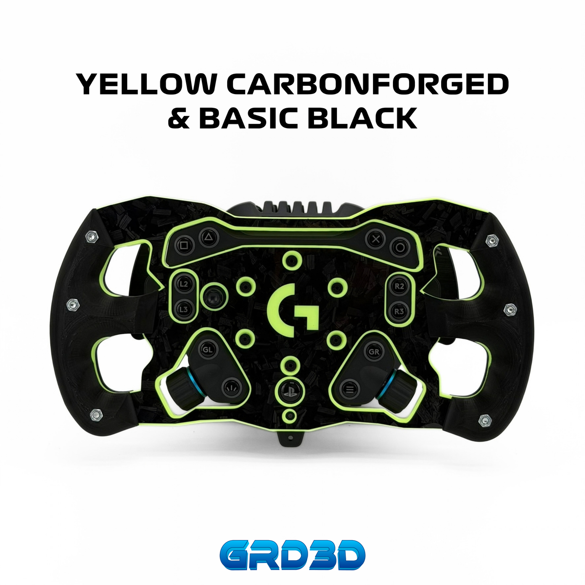 F1 Open Wheel Mod for Logitech RS50 Yellow Edition