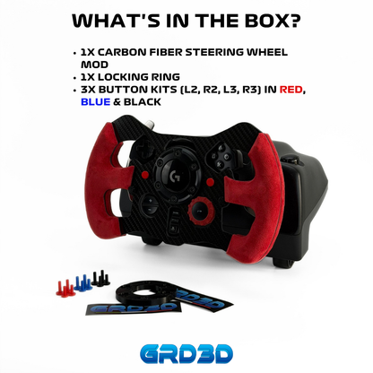 Carbon Fiber Open Wheel Mod for Logitech G29 & G923 Ferrari Edition