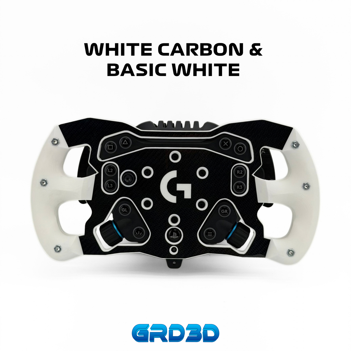 F1 Open Wheel Mod for Logitech RS50 White Edition