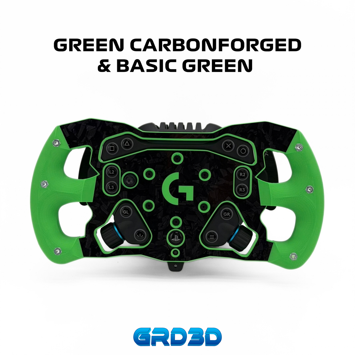 F1 Open Wheel Mod for Logitech RS50 Green Edition