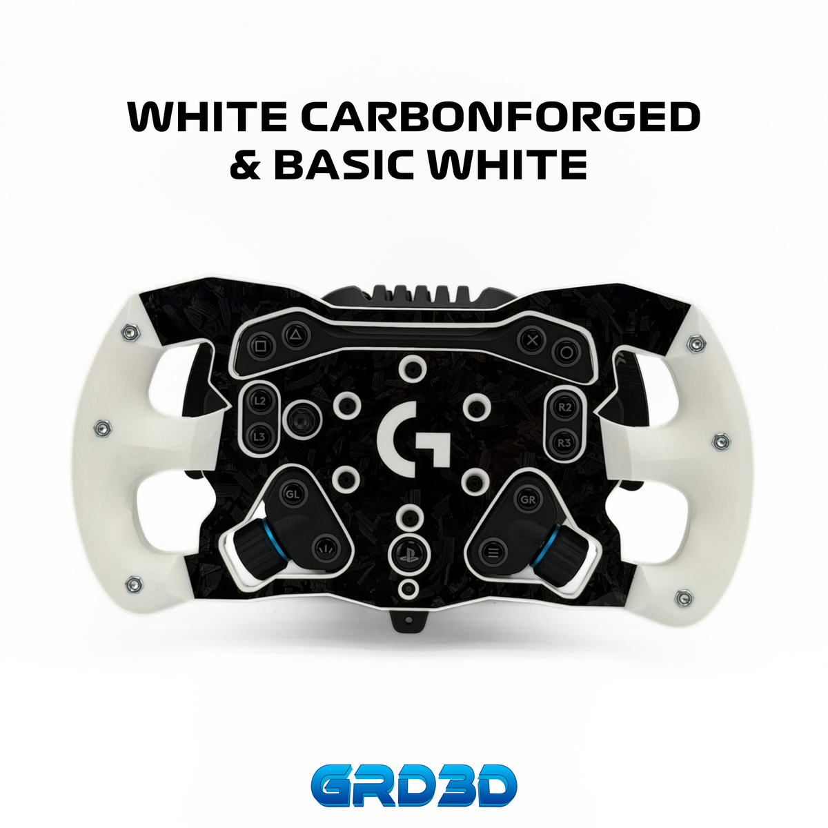 F1 Open Wheel Mod for Logitech RS50 White Edition