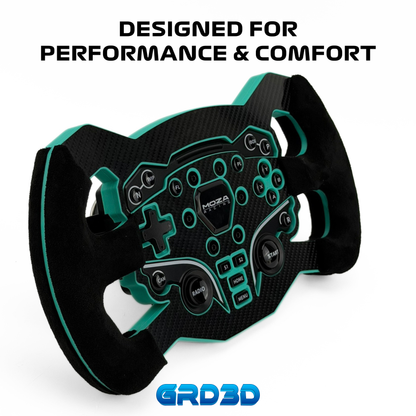 F1 Open Wheel Mod for Moza ES Turquoise Edition