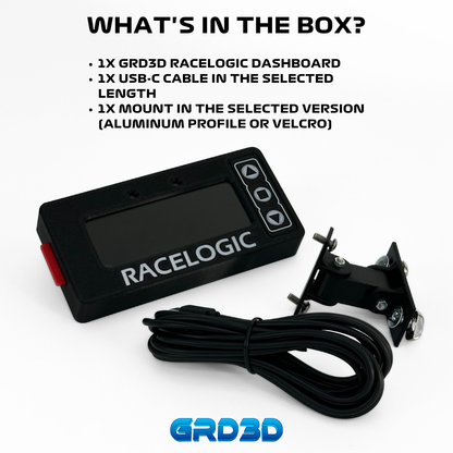 GRD3D Racelogic Lap Timer – 4” Touch Screen Display Black Version