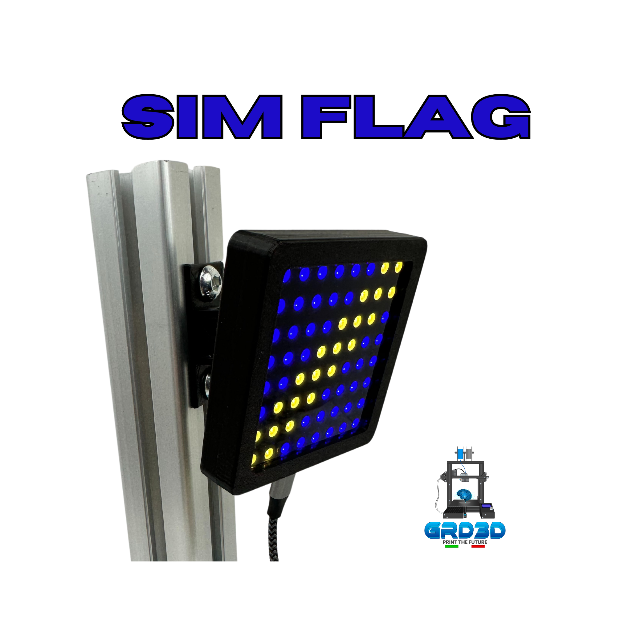 Racing Sim iFlag, Gear indicator, Flag display and Spotter – GRD3D